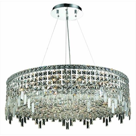 LIGHTING BUSINESS 2031D32C-RC 32 Dia. x 7.5 H in. Maxim Collection Hanging Fixture - Royal Cut, Chrome Finish LI1585469